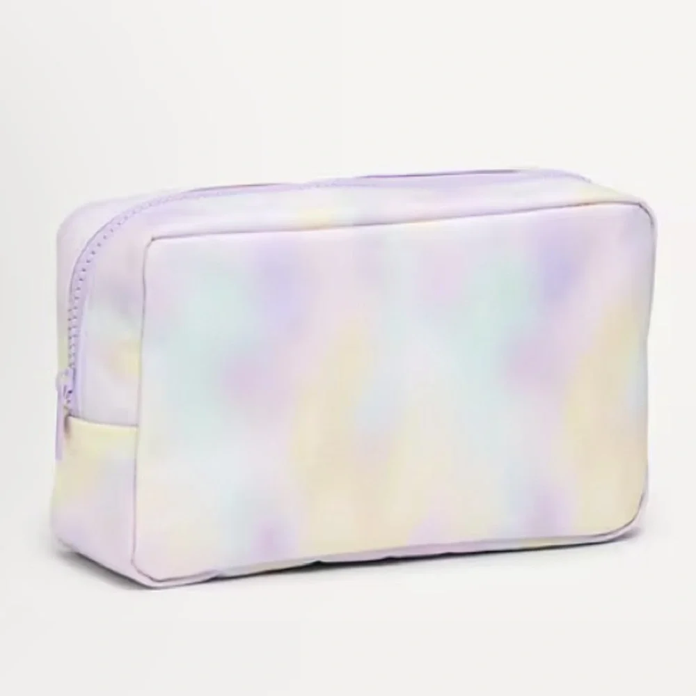NWT Tie dye cosmetic bag/pencil pouch filled with school supplies